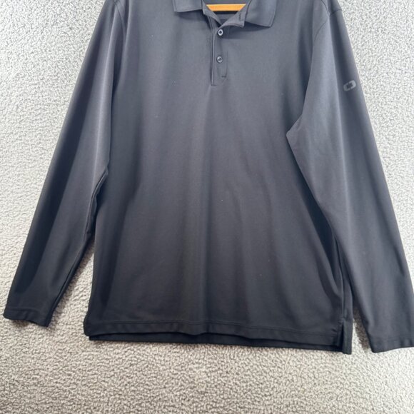 Ogio Mens Black Long Sleeve Polo Shirt Size Large - Picture 4 of 7